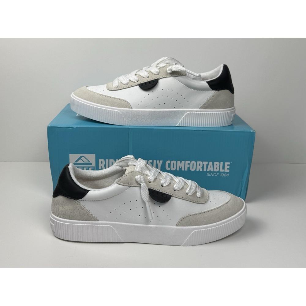 Reef Lay Day Seas Sneakers Women's Size 8 Black/White CJ5181